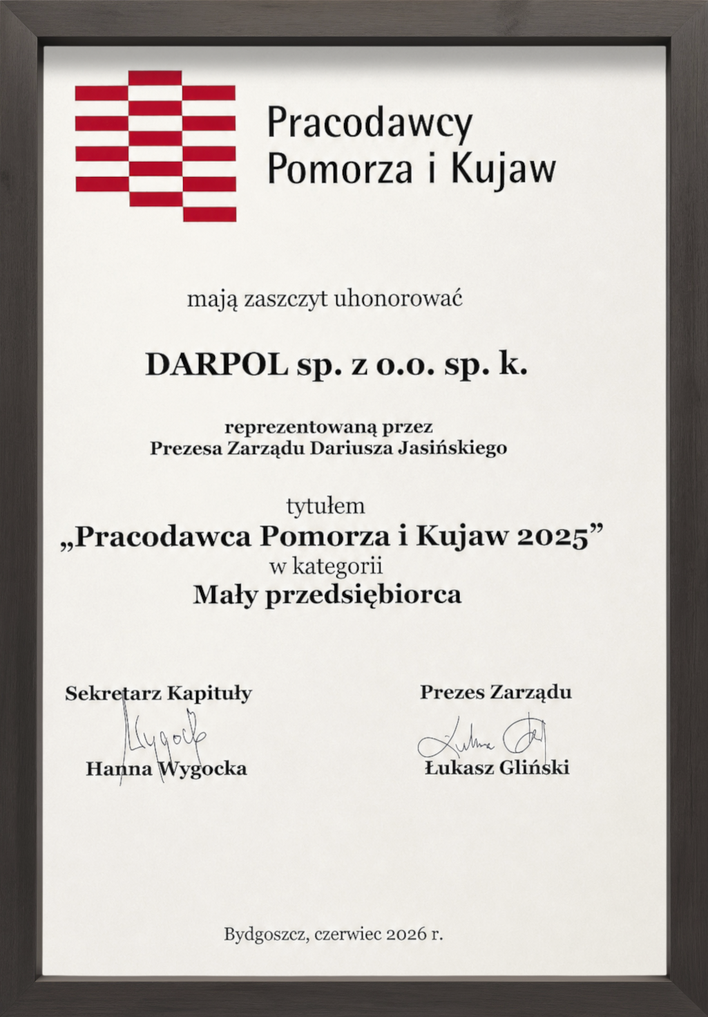 Tytuł Pracodawcy Pomorza i Kujaw 2025