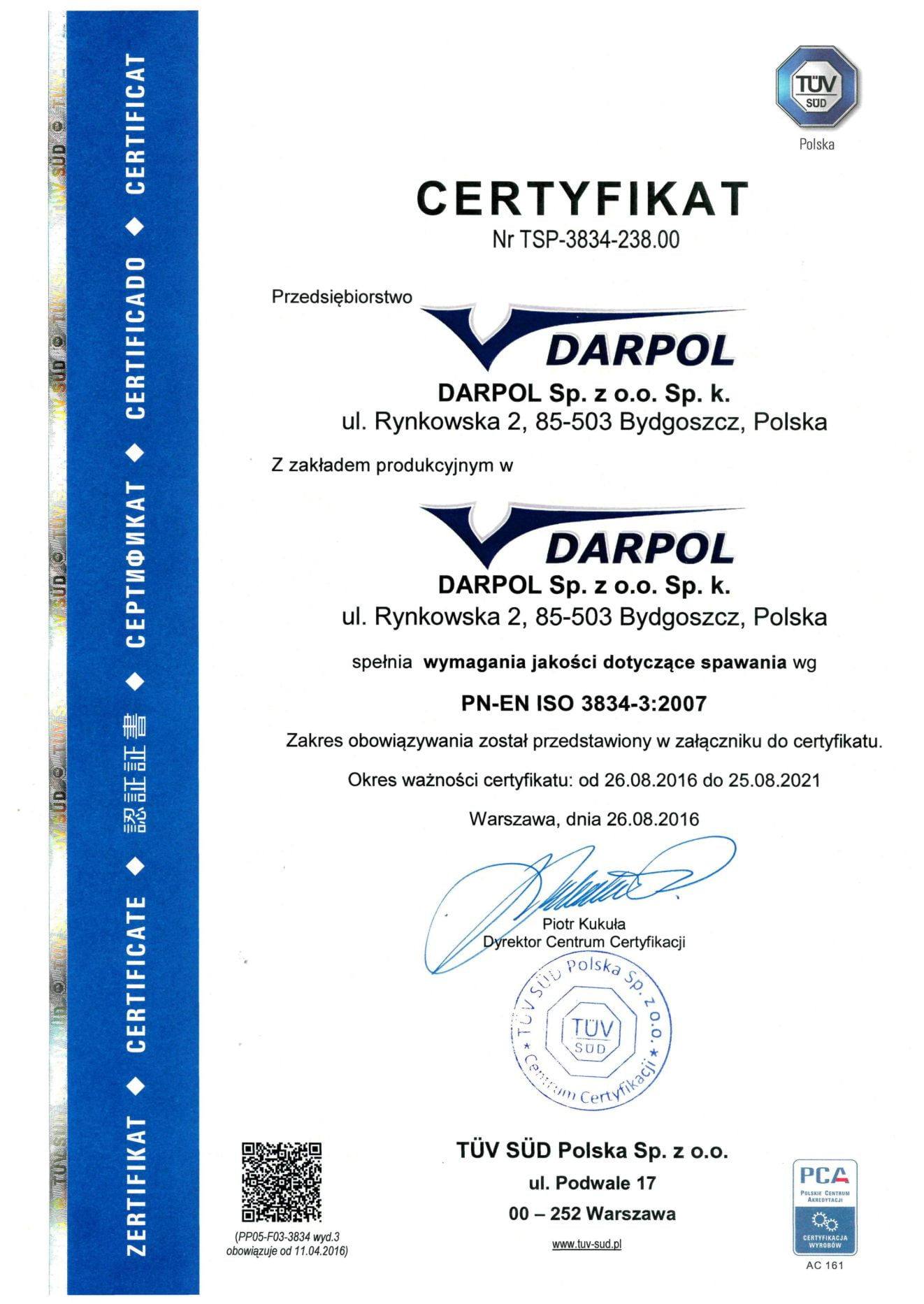 DARPOL ISO welding 3834