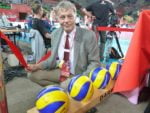 Volley balls in Darpol's ball stand at World Champioship